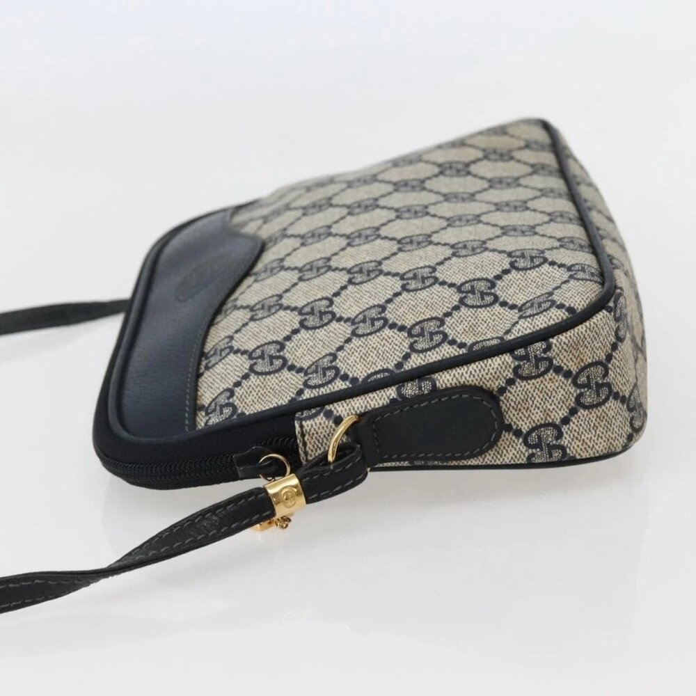 GUCCI GG Supreme Shoulder Bag PVC Navy Gold 007 115 6428 8039 Auth ep10857 - Picture 6 of 16